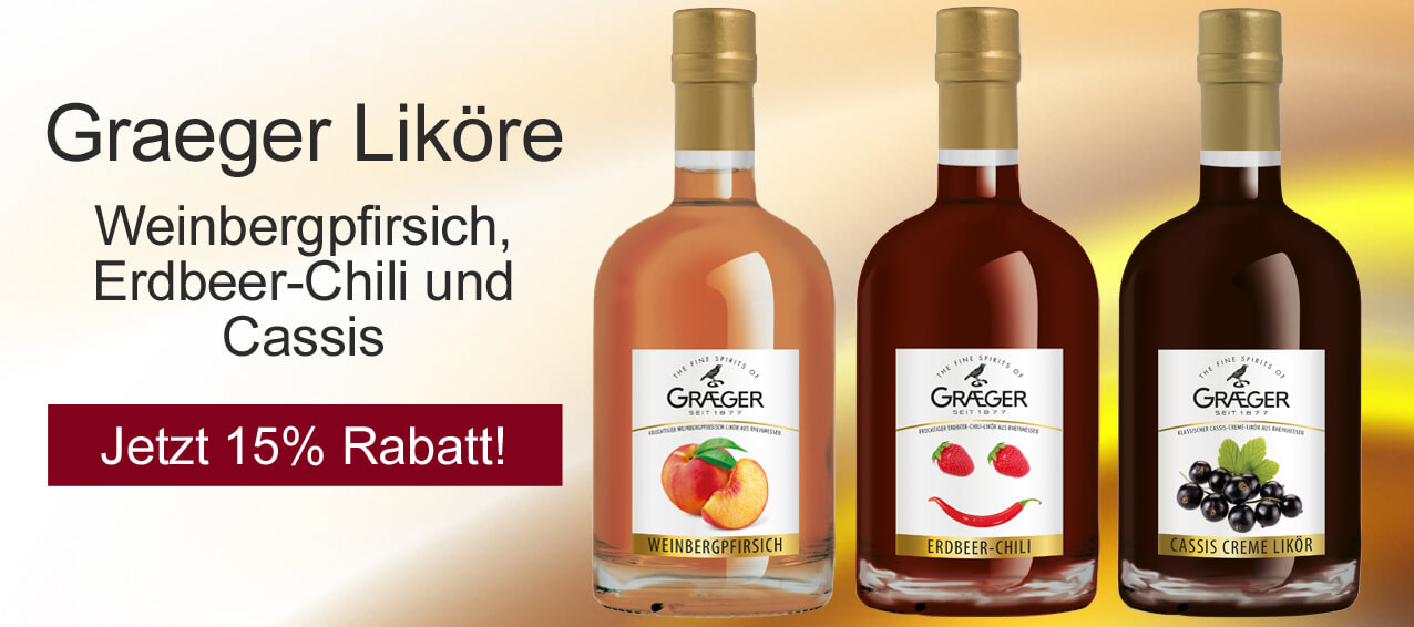 Graeger fruchtige Likoere jetzt mit 15% Rabatt im Angebot